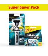 Gillette Mach3 Razor + 4 Cartridges (Save Rs 136) at Snapdeal 